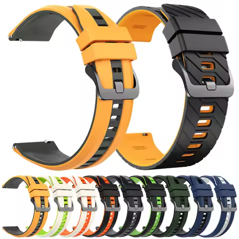 22mm Smart Watch Band for TicWatch Pro 3 Ultra GPS/LTE E2 S2 Silicone Sport Strap For Huawei Watch G