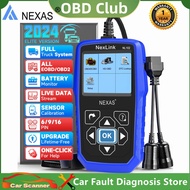 NEXAS NL102 12V 24V Obd2 เครื่องสแกนเนอร์ 2 ใน 1 เครื่องสแกนรถบรรทุกหนัก Full เครื่องมือวินิจฉัยระบบ