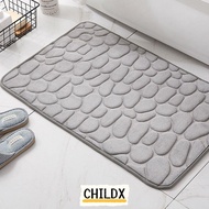 CHILDX Bath Mat Carpets Household Washable Bathroom Cobblestone Embossed