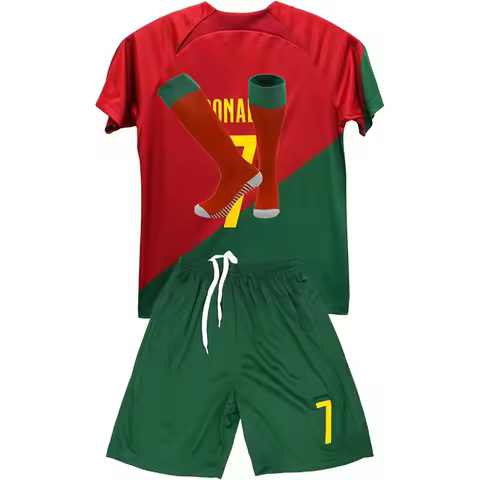 Soccer Jerseys Kids 7 Football Sports Fan for Boys Girls Youth Soccer Shirts and Shorts Stockings Se