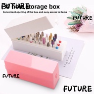 HL-FUTU Nail Drill Bits Holder, Portable Design 30 Holes Dustproof Bit , Durable Dustproof Nail Art 