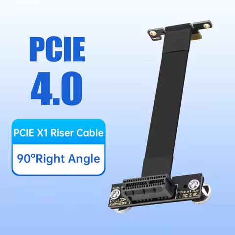 PCIE 4.0 X1 Riser Cable 90° Right Angle 10CM PCI Express X1 Extender Cable Converter Magnetic PCIE R