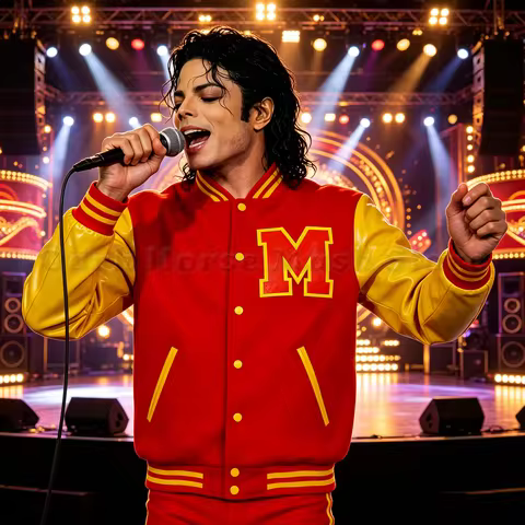 Michael Jackson Baseball Jacket Men's Cosplay Jacket For Michael Jackson Impersonator Halloween Chir