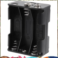 Double Side Spring 6 x 1.5 V AA Battery Holder Case Box Black