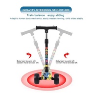 Children's Scooter with Bonus Protective Cover + Helmet 4-Wheel Led Scooter/