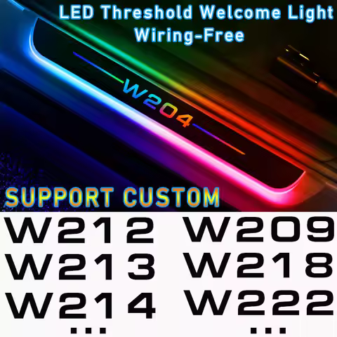 Customized For Mercedes Benz W204 W212 W213 W209 W214 W222 W218 Car Door Sill Light LED Welcome Peda