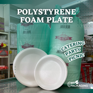 Polystyrene 7” & 9" Party, Poly Foam Plate Polistrin Piring/ Polisterin Pinggan Plate, Kenduri/ 一次性保