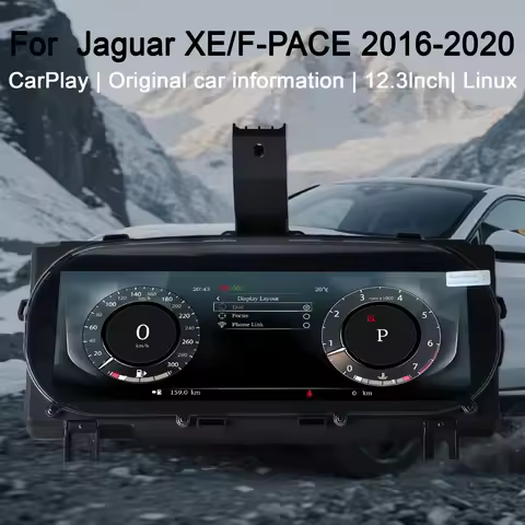 Digital Instrument Cluster For Jaguar XE/F-PACE 2016-2020 Speedometer,Dashboard,Cockpit Virtual Inst
