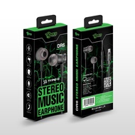 DMES DR6 Type C Wired Earphone Handsfree Extra Bass In Ear Earphone