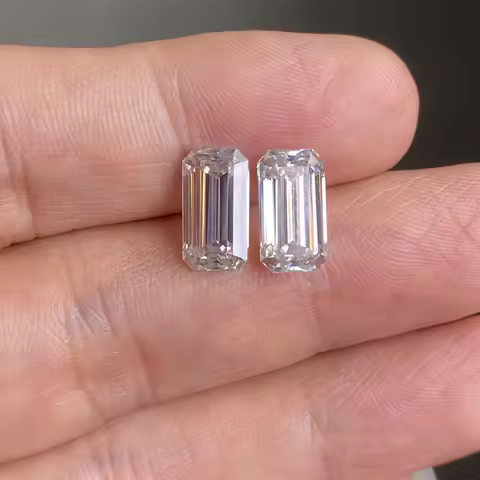 3 Carat Sepcial Size 6.5x11.5mm Emerald Cut D VVS Synthetic Moissanite Diamond Man Fashion Jewelry G