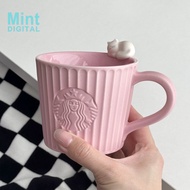 Starbucks Ceramic 296ml Pink 3D Cat Mug for Office/Desktop Coffee
