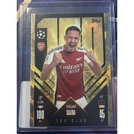 N59 William Saliba Arsenal 100 Club Topps Match Attax 2024/25 Football Card