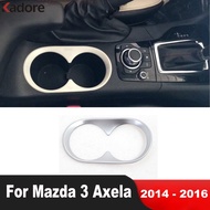Car Accessories For Mazda 3 Axela 2014 2015 2016 ABS Matte Interior Front Water Cup Holder Frame Cover Molding Trim Sticker