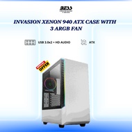 INVASION XENON 940 ATX CASE WITH 3 ARGB FAN