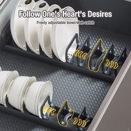 Adjustable Plate Organiser Dish Rack Bowl Plate Drying Rack Dish Holder Kitchen Rack Organiser Drawe