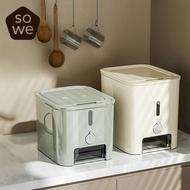 【Ready Stock】SOWE Rice Dispenser Rice Storage Box 4KG/8KG Moisture Proof with Cup Food Storage Conta
