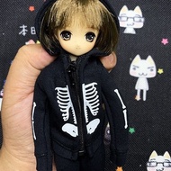 [Just Clothes, Dolls Not Included] azone/ob22/ob24 Skull Clothes Suit (Jacket+Pants)