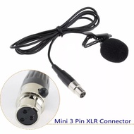Lavalier Lapel Microphone Condenser Tie Clip on Mic for AKG Wireless 3 Pins XLR