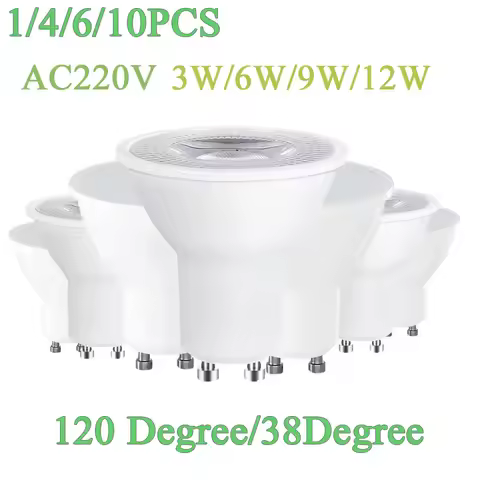 1/4/6/10pcs LED Spotlight GU10 AC220V High Lumen 3000K/4000K/6000K LED Light Lamp LED energy saving 