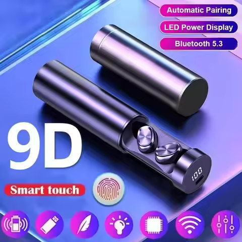N21 Wireless Earphones Stereo Bass Earbuds LED Digital Display Headphones With Microphone TWS Headse