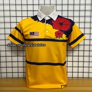 (SIZING EUROPE) Malaysia 1998 Vintage Ragbi Jersey XS - 7XL (KAIN TEBAL)