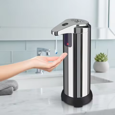 New Stainless Steel Automatic Soap Dispenser Waterproof Electric Touchless Soap Dispenser Hand Sanit