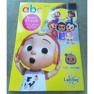 Cocomelon JJ 3 in 1 Kid Learning ABC, Sticker Book & Colour Book Cartoon Education