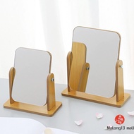 360° Rotating Wooden Makeup Mirror Portable Vanity Mirrors Mini Desktop Table Mirror Cermin Solek / 