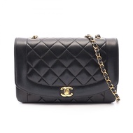 【二手】香奈兒 (Chanel) CHANEL 絎縫 Diana 翻蓋單肩背包 A01165 黑色羊皮（綿羊皮）絎縫 Diana 鏈條肩背包 女士