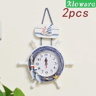 [Kloware] Mediterranean Wall Clock Nautical Clock for Bedroom Bathroom Dining Room