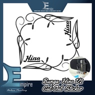 💥 NEW 💥 V2 BUNGA HINO VERSION 2 | Pintu Cermin Tingkap Lori Truck | Cut-Out Sticker + FREE GIFT  🎁