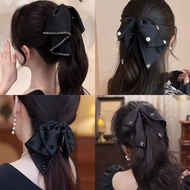 Long Silk Bow Hairpin with Stones, Luxurious Lady's Style for Women, code DL8 New