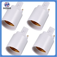 💍 4Set G24D to E27 Lamp Socket Adapter PBT Material with Golden Pins for Light Bulb Fittings, Simple