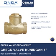 Onda Check Valve 1" Onda Brass Wall Valve/ 1" Onda Swing Check Valve/