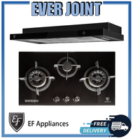 EF EFH 7635 WT VGB [78cm] Gas Hob + EFCH 9234T BK [90cm] Cooker Hood Bundle Deal!