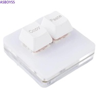 ASBOYSS Copy Paste Keypad, Acrylic Mini Custom Mini 2 Key Keypad, Hot Swap Illumination Mechanical K