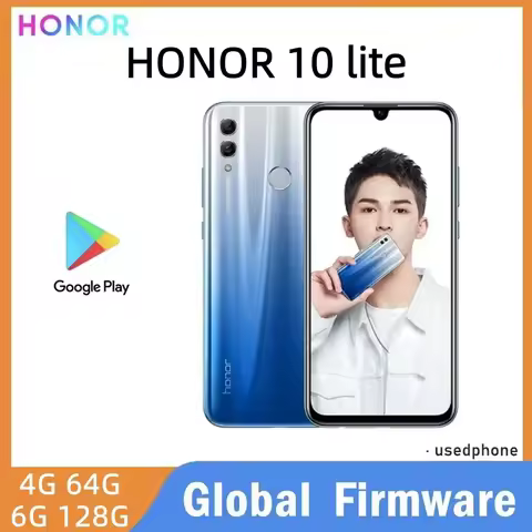 Honor 10 Lite Smartphone Android 9 HiSilicon Kirin 710 4GB RAM 64GB ROM 13MP Camera Google Play