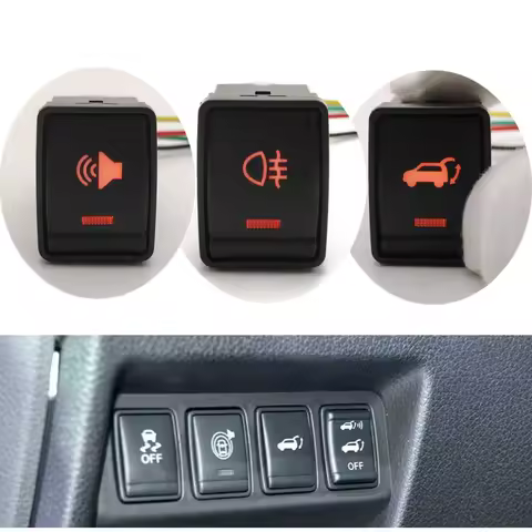 Car BSM Fog Light Horn Fan Trunk Tailgate Fuel Tank Push Button Switch for Nissan X-Trail T32 2014-2