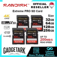 [SG] SanDisk Extreme PRO SD Card Class 10 32GB / 64GB / 128GB / 256GB/ 512GB R-up to 200MB/s Memory 