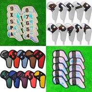 Gradient Colors Golf Iron Cover PU Leather Golf Club Head Cover 10Pcs/Set Golf Iron Cover Set Golf h