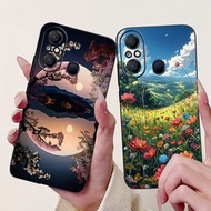 For Itel A49 A661L Case For Itel A49 Play A631L Cover Popular Flower Black Soft Silicone Phone Shell