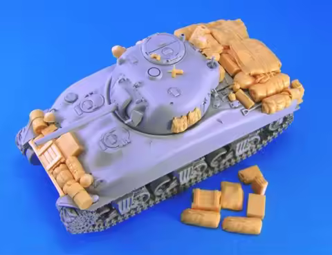 1/48 Scale Die-Cast Resin Model Assembled Kit M4A1 Stowage Set (No Tank) Unassembled and Unpainted