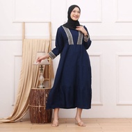 gamis polos busui kekinian longdres renda premium best seller gamis susun polos midi gamis polos mix