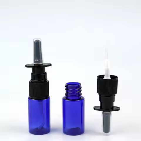 10/30/50/100pcs 10ml Nasal Spray Bottle PET Blue Empty Nasal Container Colorful Liquid Nasal Spray B