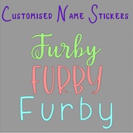 Customised name sticker Vinyl