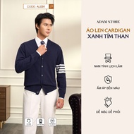 CHARCOAL BLUE CARDIGAN SWEATSHIRT ADAM STORE AL091