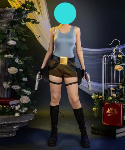 Tomb Raider Game Lara Croft Cosplay Costume Uniform Halloween Costume Party Role Play