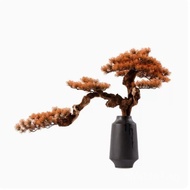 New Chinese Style Sales Office Decoration Maple Leaf Japanese Corridor Red Corner Entrance Maple Tre