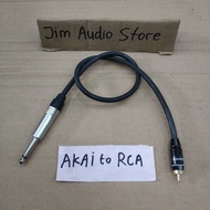 Cable mic canare 50cm akai 6.5mm to RCA nakamichi / akai to RCA