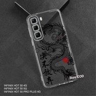 FS Case Infinix Hot 50 4G / Infinix Hot 50 5G / Infinix Hot 50 Pro Plus - Dragon Motif Case - Kesing